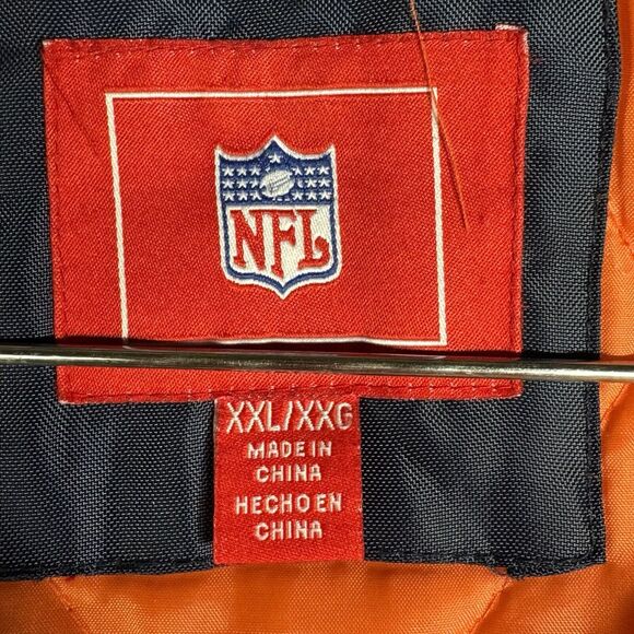 NFL Denver Broncos Zip Hooded Coat Quilted Lining Vintage Men's XXL - Picture 5 of 6